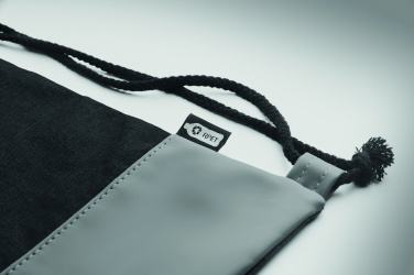 Logotrade corporate gifts photo of: RPET PU drawstring bag 2 tone