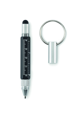 Logo trade promotional merchandise photo of: Key ring with twist action pen
