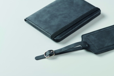 Logo trade promotional giveaway photo of: Passport and luggage tag set