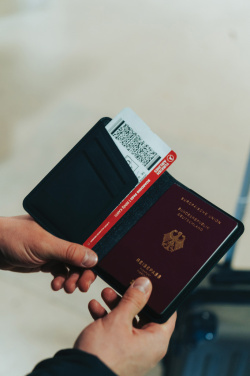 Logotrade promotional item picture of: Trackmate RCS rpolyester passport holder worldwide locating