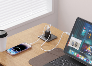 Logotrade corporate gifts photo of: Urban Vitamin Monterey RCS recycled plastic 20W GAN charger