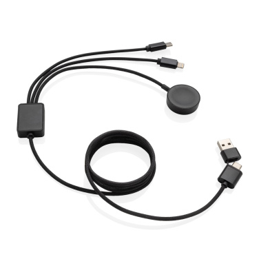 Logotrade corporate gift image of: Terra RCS rPET 6-in-1 charging cable with watch charger