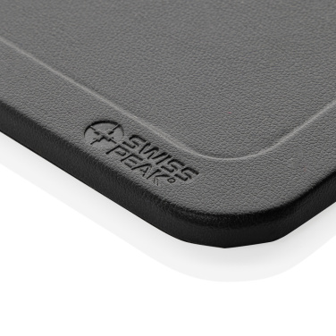 Logo trade advertising products image of: Swiss Peak 3 in 1 RCS recycled PU wireless charger desk tray