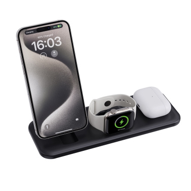 Logo trade promotional product photo of: Urban Vitamin Torrance 3 in 1 magnetic 15W charger