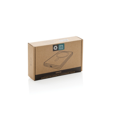 Logo trade corporate gifts image of: Orion RCS recycled aluminum 5000 mah 5W magnetic powerbank