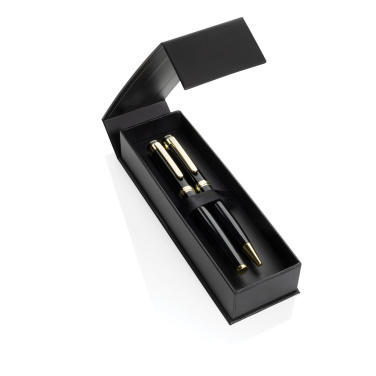 Logo trade promotional products image of: Swiss Peak Luca RCS recycled brass deluxe pen set