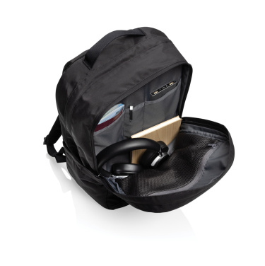 Logo trade promotional products image of: SP Aware™ RPET Edin 100% recycled 15.6 inch laptop backpack