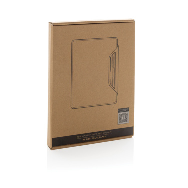 Logo trade promotional item photo of: Teri AWARE™ RPET and walnut A5 portfolio