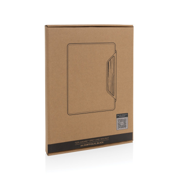 Logotrade business gifts photo of: Teri AWARE™ RPET and walnut A4 portfolio