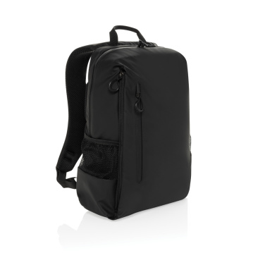 Logo trade promotional gift photo of: Lima Aware™ RPET water resistant 15.6 laptop backpack