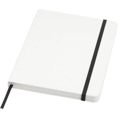 Logo trade promotional items image of: Holm A5 stone paper hard cover notebook with lined pages