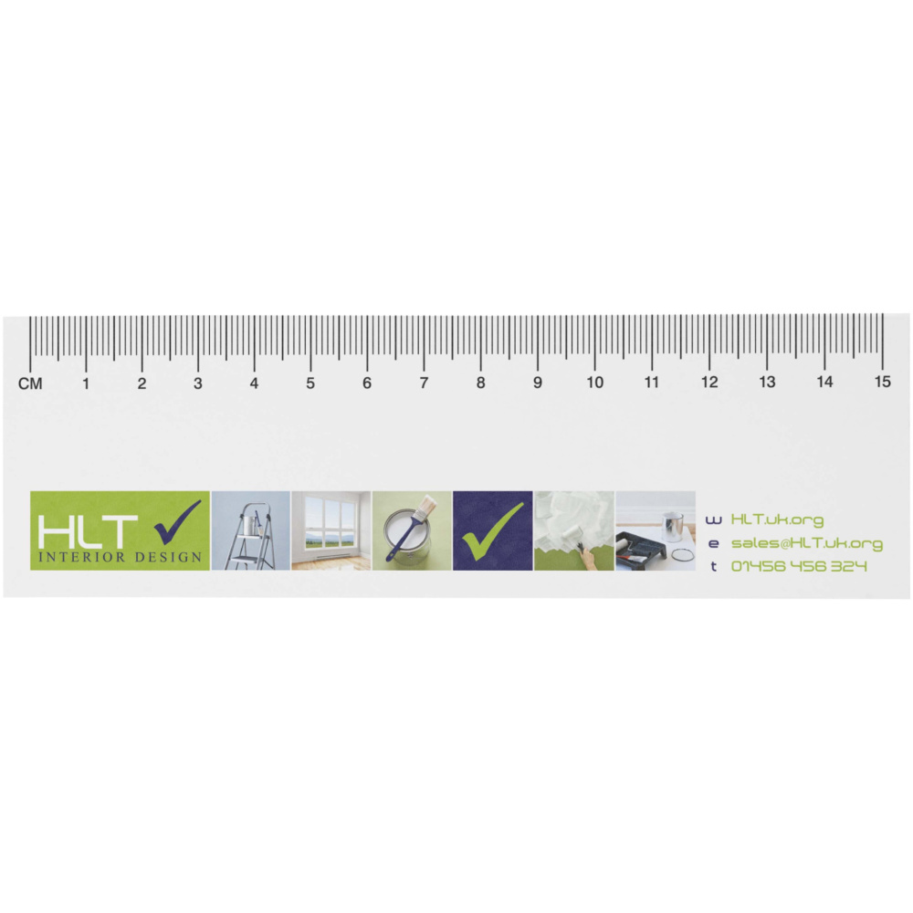 Logo trade advertising products image of: Sticky-Mate® recycled sticky notes with printed 15 cm ruler