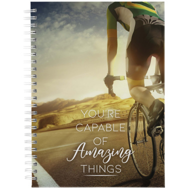 Logo trade promotional gifts picture of: Desk-Mate® A5 hard cover undated diary