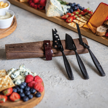 Logo trade promotional items picture of: BOSKA Cheese Knife Set Monaco+ Black