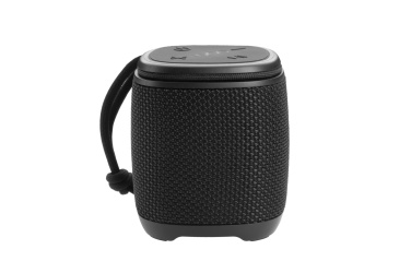 Logo trade promotional merchandise image of: Bluetooth speaker HERMON Schwarzwolf