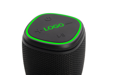 Logo trade promotional giveaways picture of: Bluetooth speaker HERMON Schwarzwolf