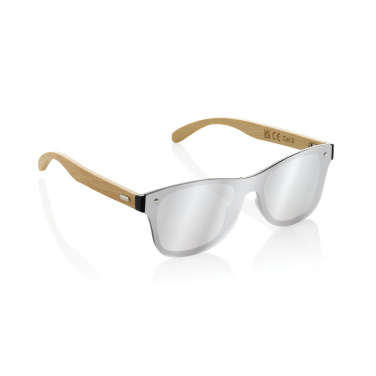 Logotrade advertising product picture of: Prism RCS recycled plastic sunglasses with bamboo frame