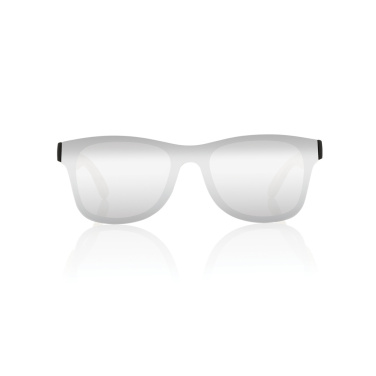 Logo trade corporate gift photo of: Prism RCS recycled plastic sunglasses with bamboo frame