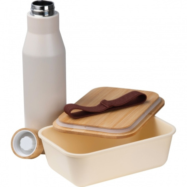 Logo trade promotional merchandise image of: Set Lunchbox with stainless steel bottle Toronto