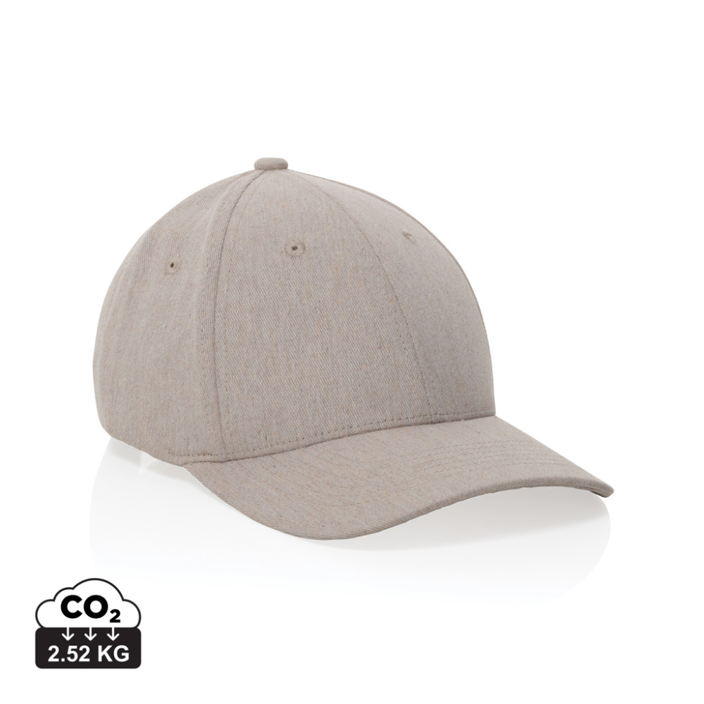 Logo trade promotional items image of: Milo AWARE™ recycled heather 6 panel cap 200gr