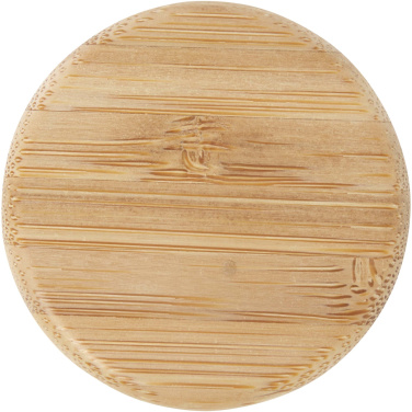 Logotrade business gift image of: Lume 500 ml matte soda lime glass bottle with bamboo lid