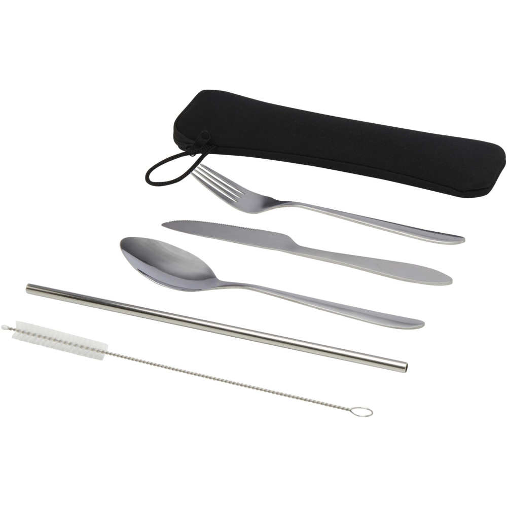 Logo trade promotional giveaways image of: Sheen 5-piece stainless steel cutlery set