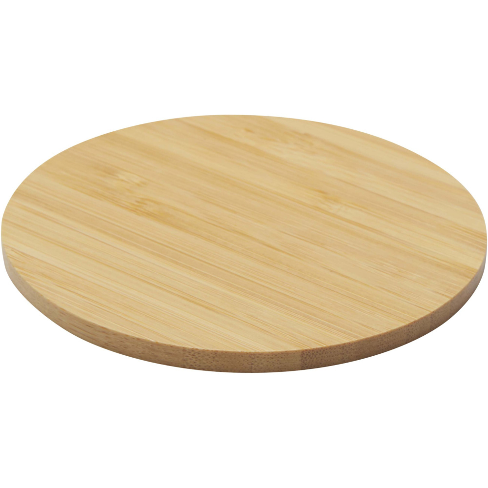 Logo trade promotional items image of: Cha bamboo coaster
