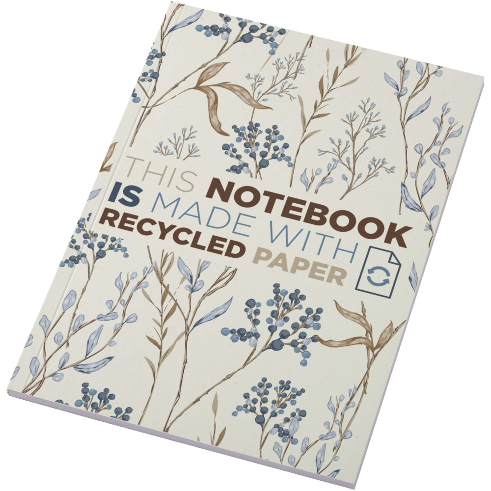 Logotrade promotional merchandise photo of: Novella Austen A5 recycled soft cover notebook - 50 sheets