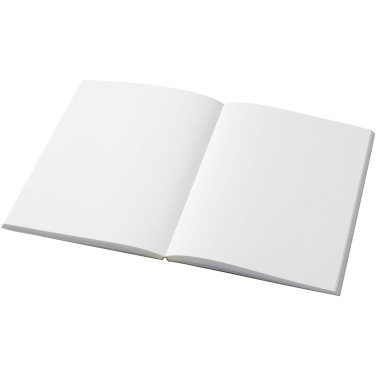 Logo trade promotional merchandise picture of: Novella Austen A5 recycled soft cover kraft notebook - 100 sheets