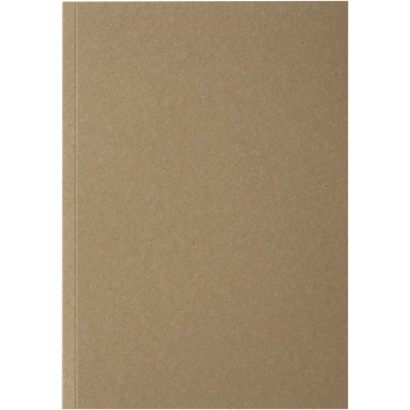 Logo trade corporate gifts image of: Novella Austen A5 recycled soft cover kraft notebook - 50 sheets