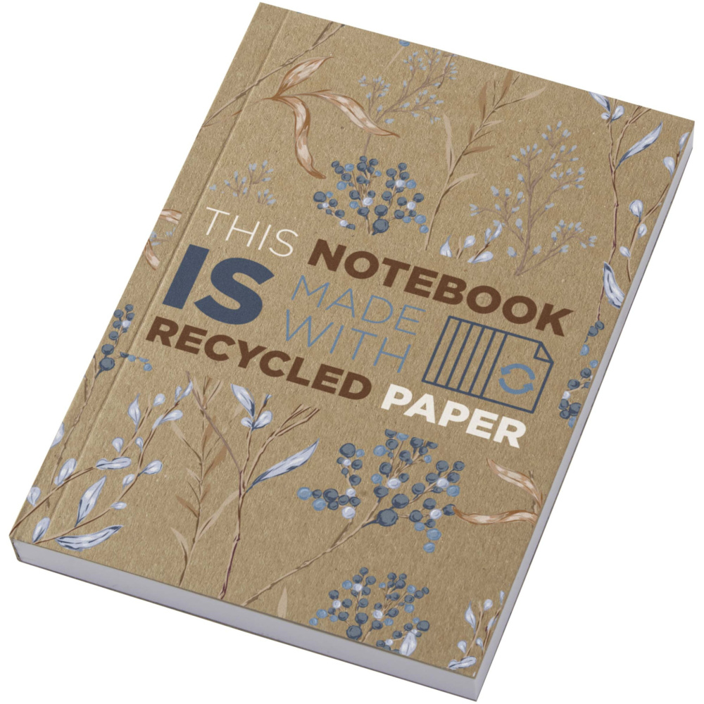 Logotrade promotional merchandise photo of: Novella Austen A6 recycled soft cover kraft notebook - 100 sheets