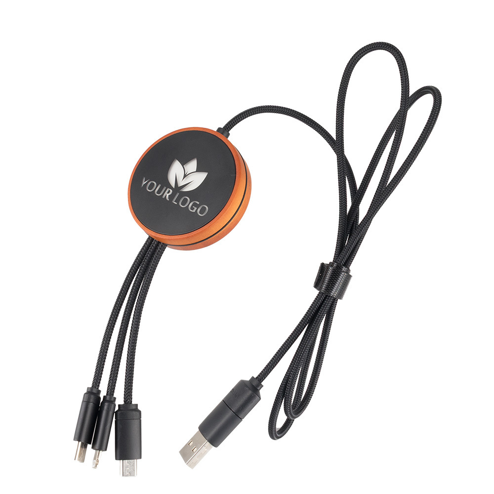 Logotrade promotional item image of: Big cable 4in1 with illuminated logo - i5w