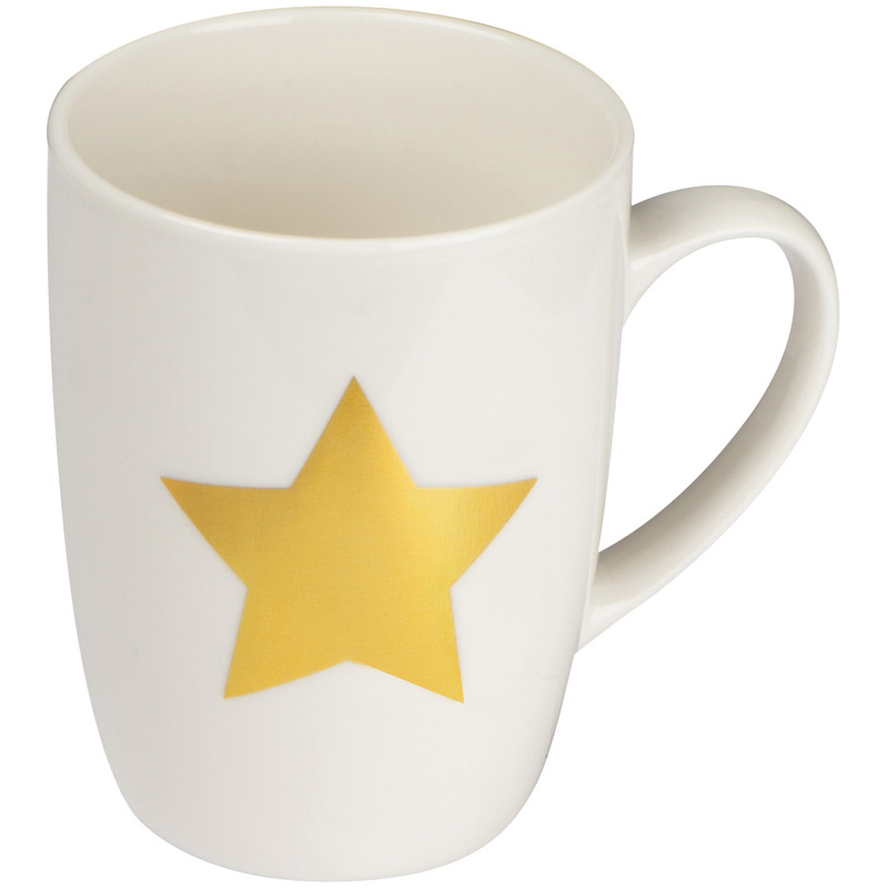 Logo trade promotional merchandise picture of: Mug with star print 300 ml