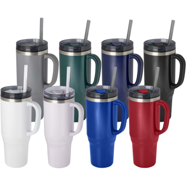 Logotrade promotional product picture of: Melbourne 1200 ml RCS certified insulated tumbler with straw