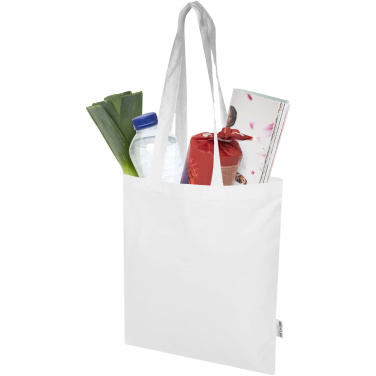 Logo trade corporate gifts picture of: Madras Blend 140 g/m² GRS recycled cotton tote bag 7L