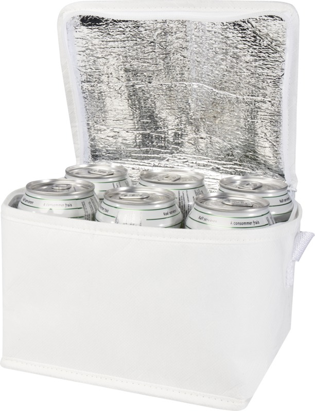 Logotrade advertising product image of: Spectrum 6-can recycled non-woven cooler bag 4L