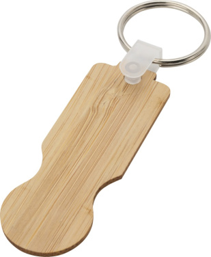 Logotrade advertising product picture of: Ronan bamboo trolley keychain