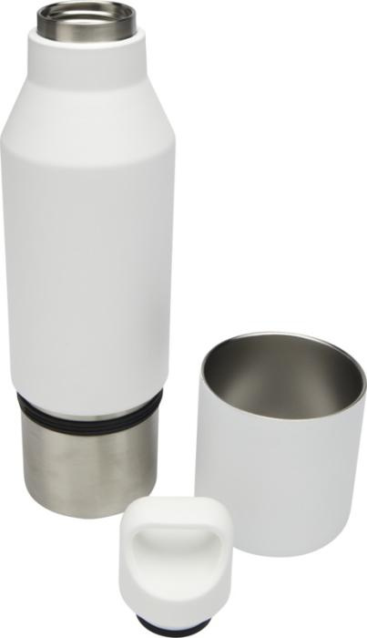 Logotrade promotional products photo of: Odessy 600 ml RCS certified recycled stainless steel insulated bottle with 300 ml cup