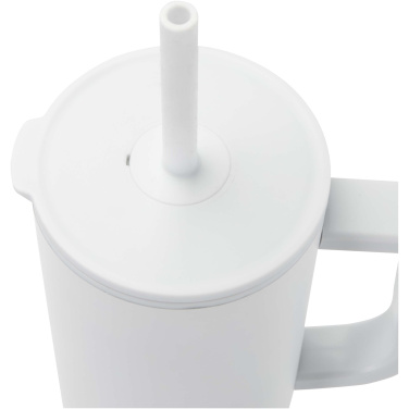 Logo trade promotional products image of: Brady 900 ml RCS certified insulated tumbler with silicone straw