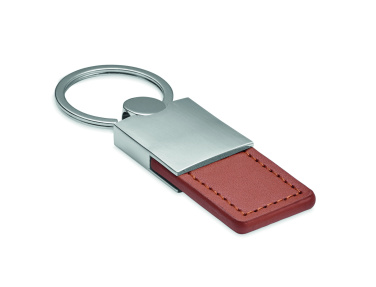 Logo trade promotional product photo of: PU and metal key ring Helsinki