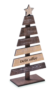Logo trade promotional giveaways image of: Wooden Christmas tree