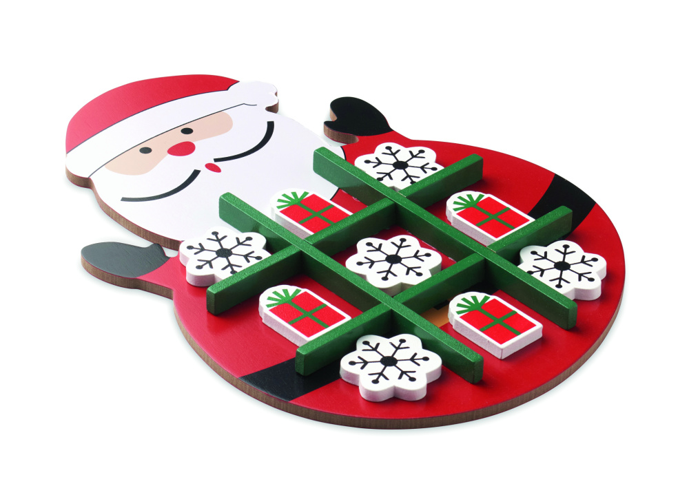 Logo trade promotional items image of: Christmas wooden tic tac toe