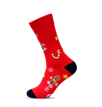 Logo trade promotional giveaway photo of: Pair of Christmas socks M