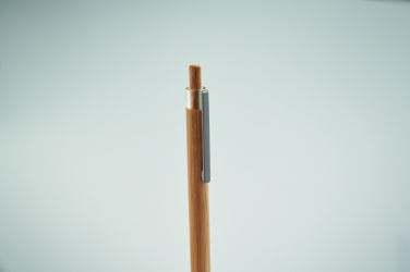 Logo trade promotional merchandise picture of: Push button bamboo pen