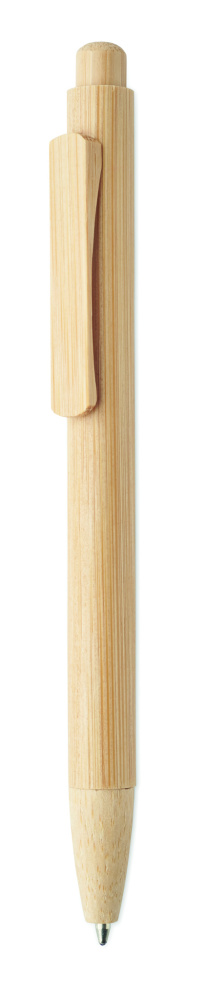 Logo trade business gift photo of: Bamboo automatic ball pen