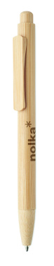 Logo trade promotional items picture of: Bamboo automatic ball pen