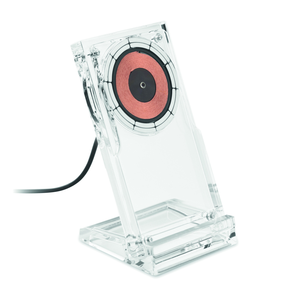 Logo trade promotional product photo of: Acrylic wireless charger 15W