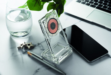 Logo trade promotional giveaways image of: Acrylic wireless charger 15W