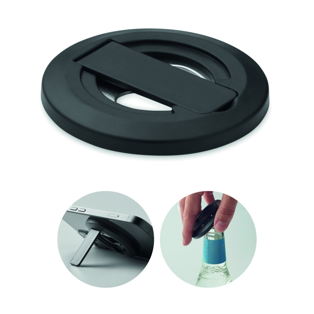 Logo trade promotional items picture of: Phone holder and bottle opener