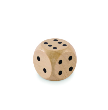 Logo trade promotional products picture of: Schima wooden dice 3cm dia
